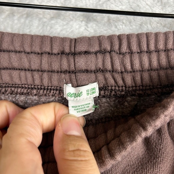 ✨ 2/$35 Aerie Sweatpant Joggers XS Long Raw Edge Loungewear Comfort Travel - Picture 6 of 9